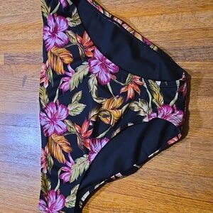 Aqua Couture Women XL Black‎ Pink Orange Bikini Swim Suit Beach Summer Bottoms